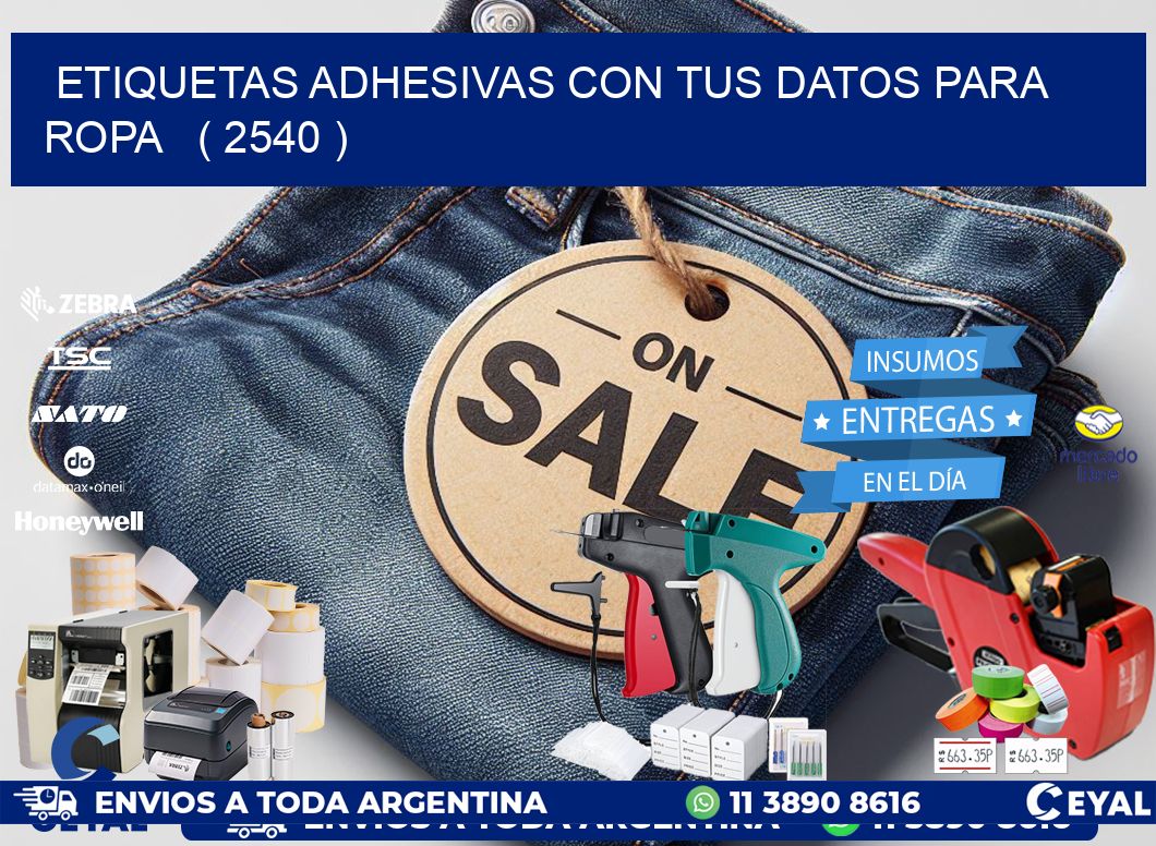 ETIQUETAS ADHESIVAS CON TUS DATOS PARA ROPA   ( 2540 )