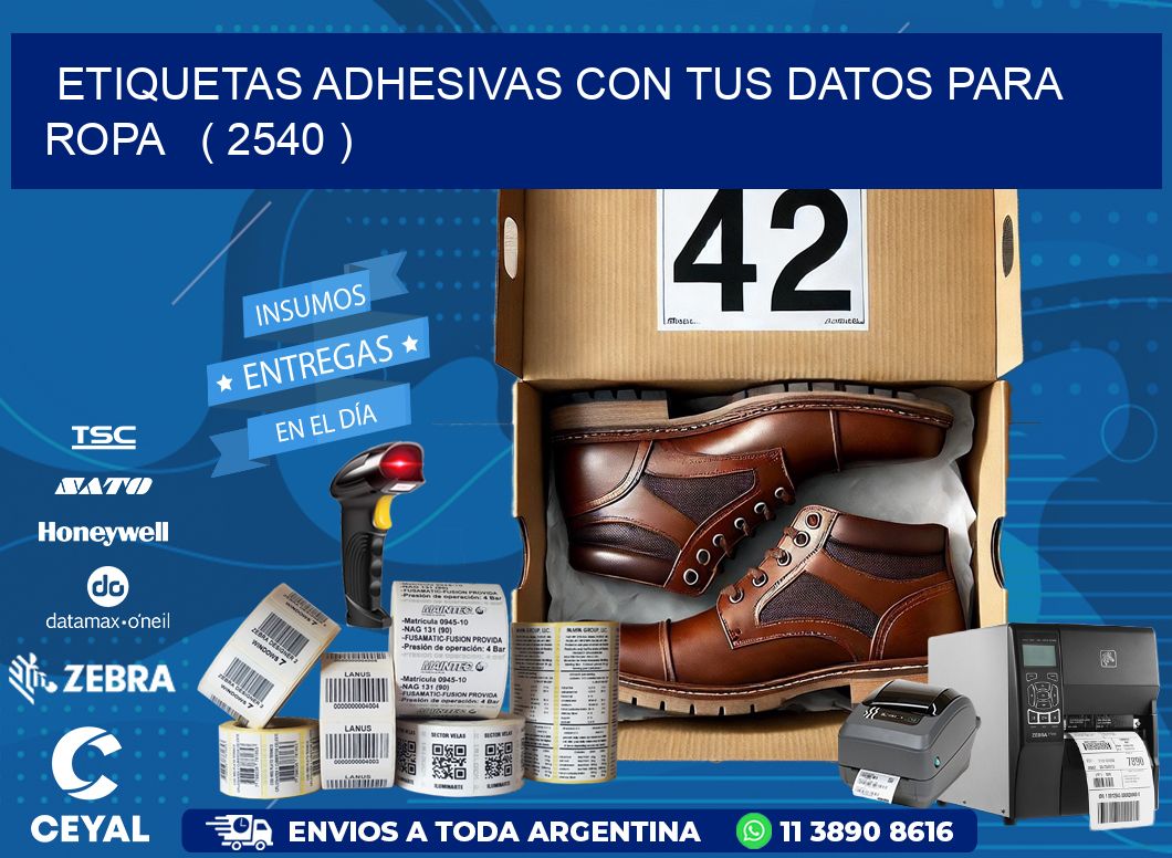 ETIQUETAS ADHESIVAS CON TUS DATOS PARA ROPA   ( 2540 )