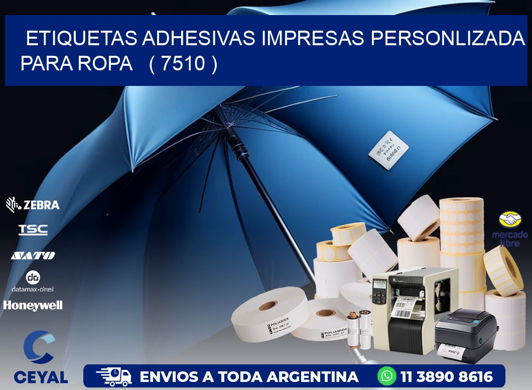 ETIQUETAS ADHESIVAS IMPRESAS PERSONLIZADA PARA ROPA   ( 7510 )