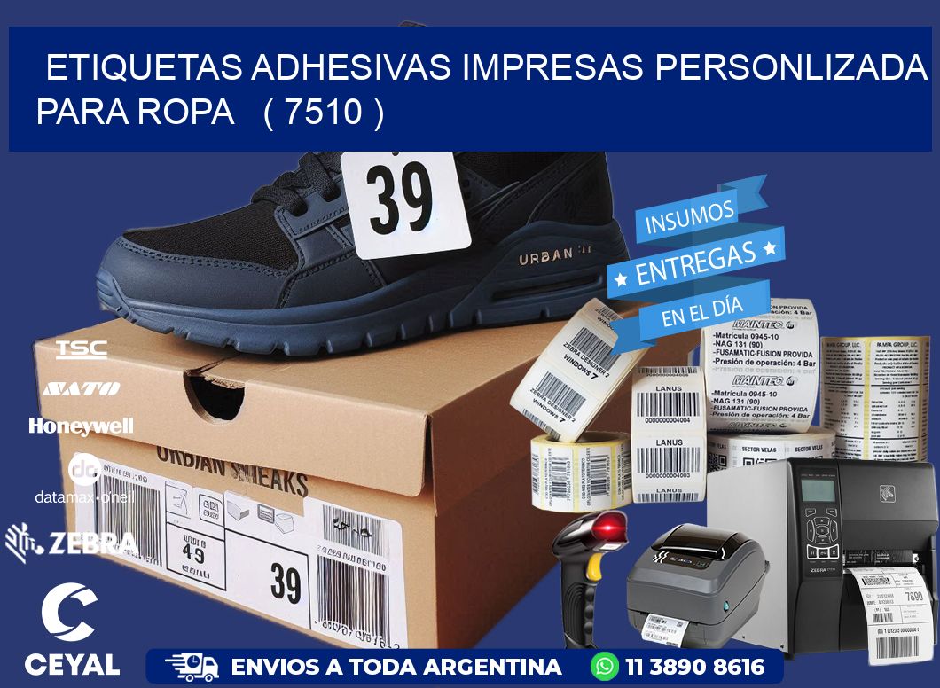 ETIQUETAS ADHESIVAS IMPRESAS PERSONLIZADA PARA ROPA   ( 7510 )