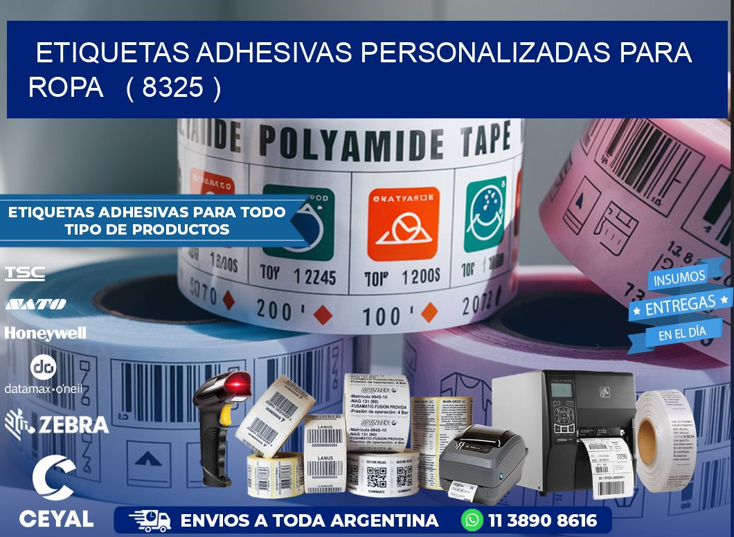 ETIQUETAS ADHESIVAS PERSONALIZADAS PARA ROPA   ( 8325 )