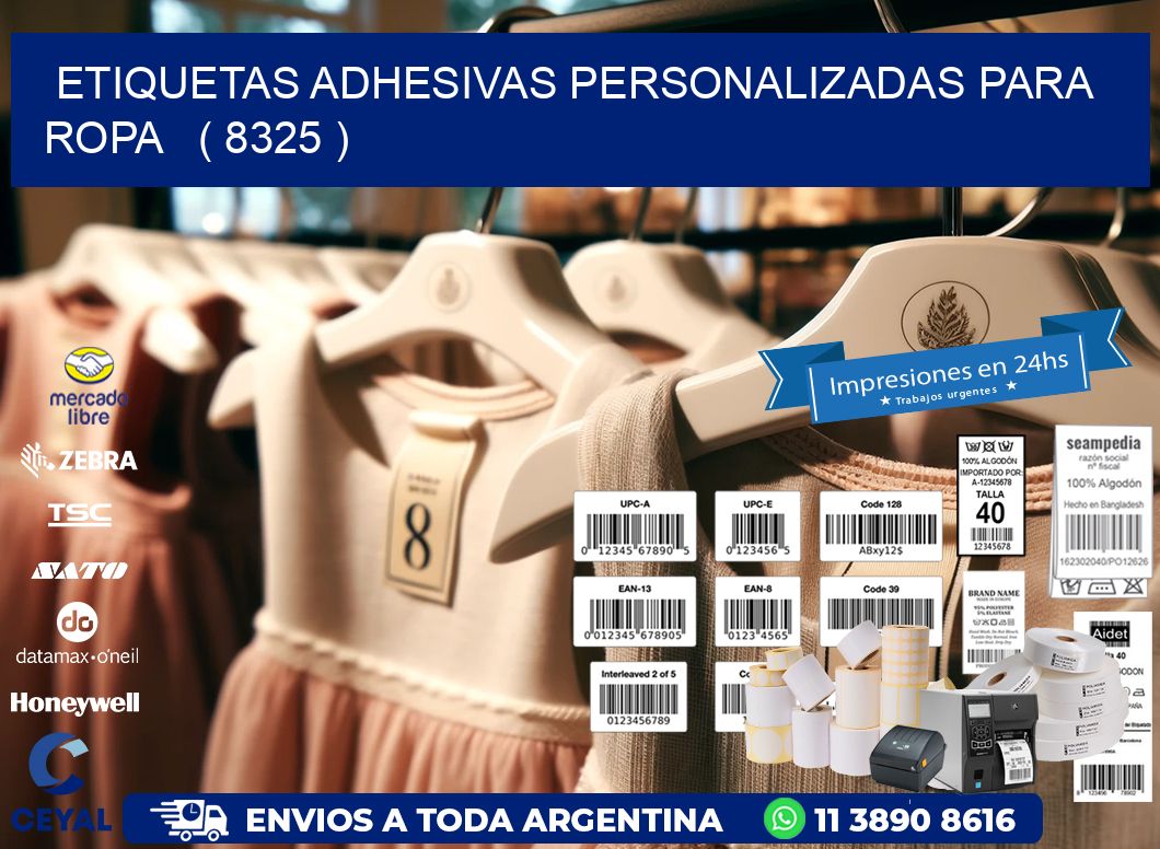 ETIQUETAS ADHESIVAS PERSONALIZADAS PARA ROPA   ( 8325 )