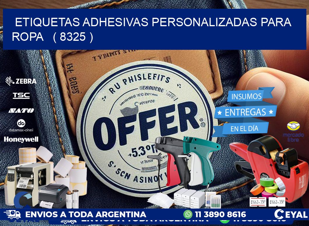 ETIQUETAS ADHESIVAS PERSONALIZADAS PARA ROPA   ( 8325 )