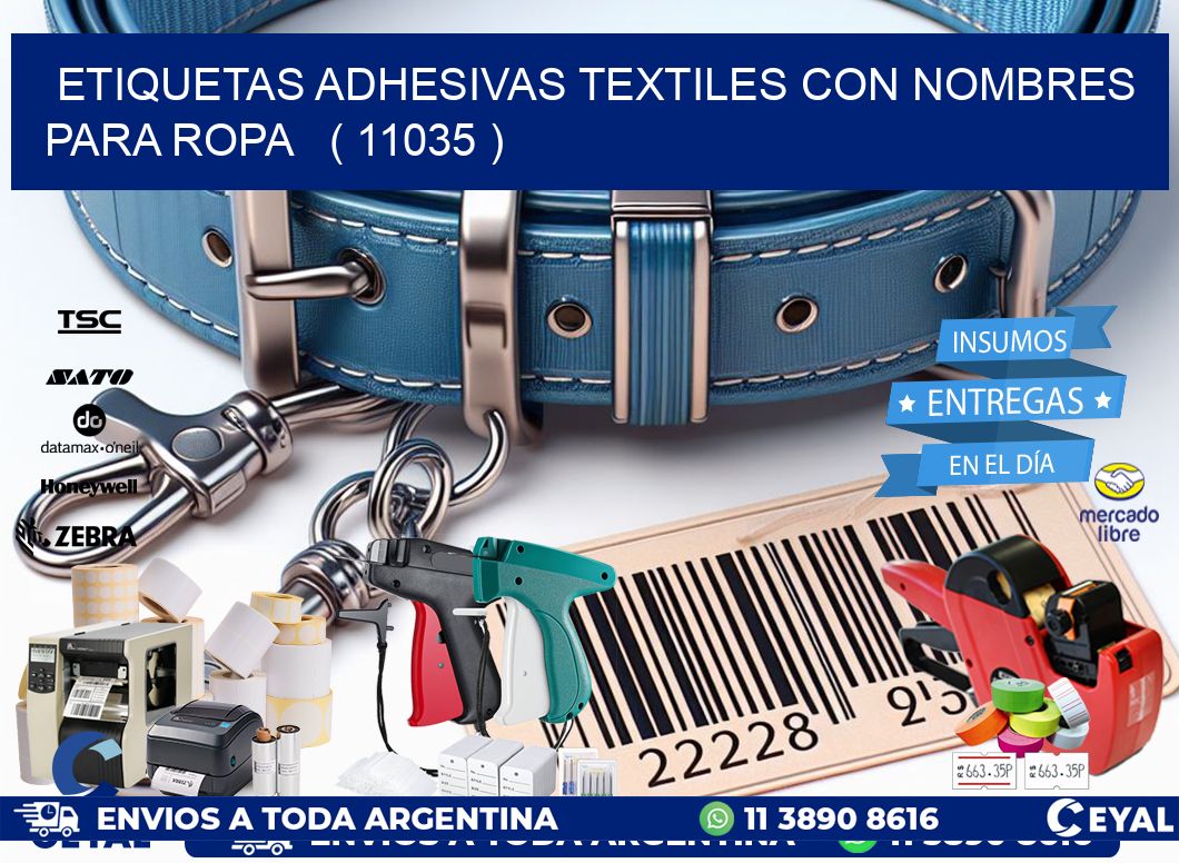 ETIQUETAS ADHESIVAS TEXTILES CON NOMBRES PARA ROPA   ( 11035 )