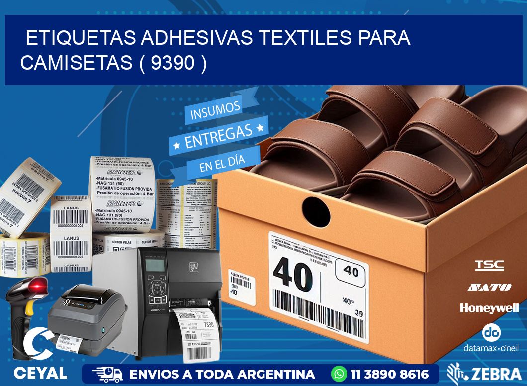 ETIQUETAS ADHESIVAS TEXTILES PARA CAMISETAS ( 9390 )