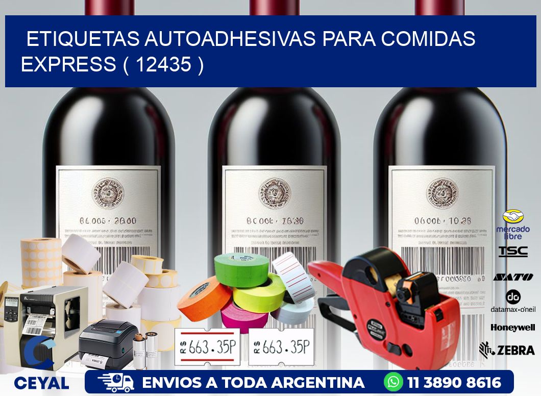 ETIQUETAS AUTOADHESIVAS PARA COMIDAS EXPRESS ( 12435 )