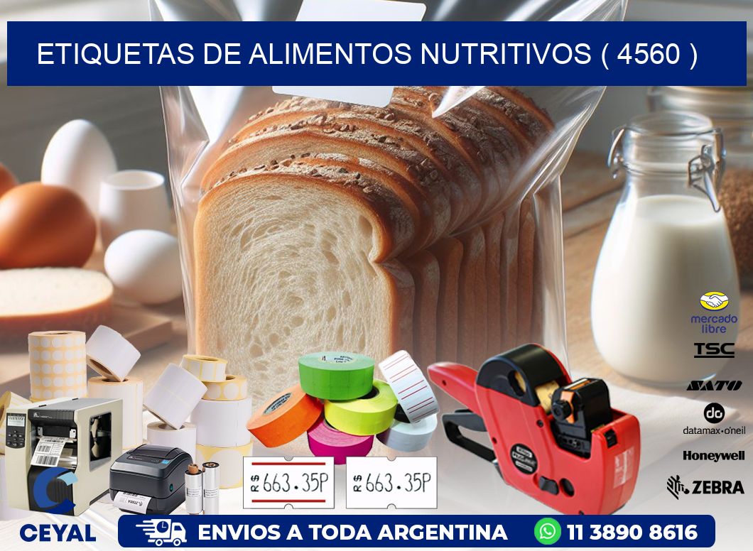 ETIQUETAS DE ALIMENTOS NUTRITIVOS ( 4560 )