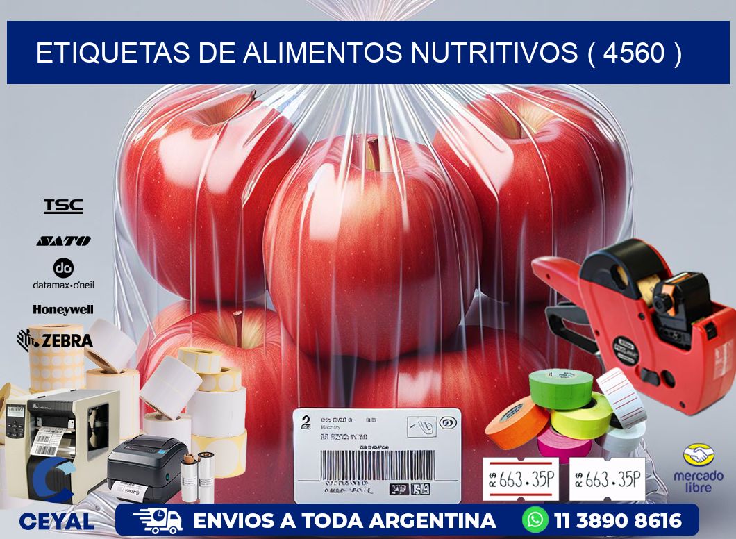 ETIQUETAS DE ALIMENTOS NUTRITIVOS ( 4560 )