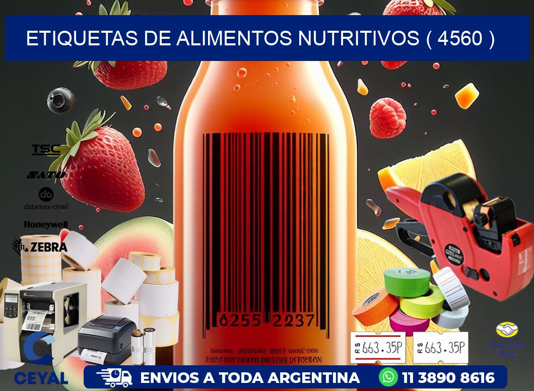 ETIQUETAS DE ALIMENTOS NUTRITIVOS ( 4560 )