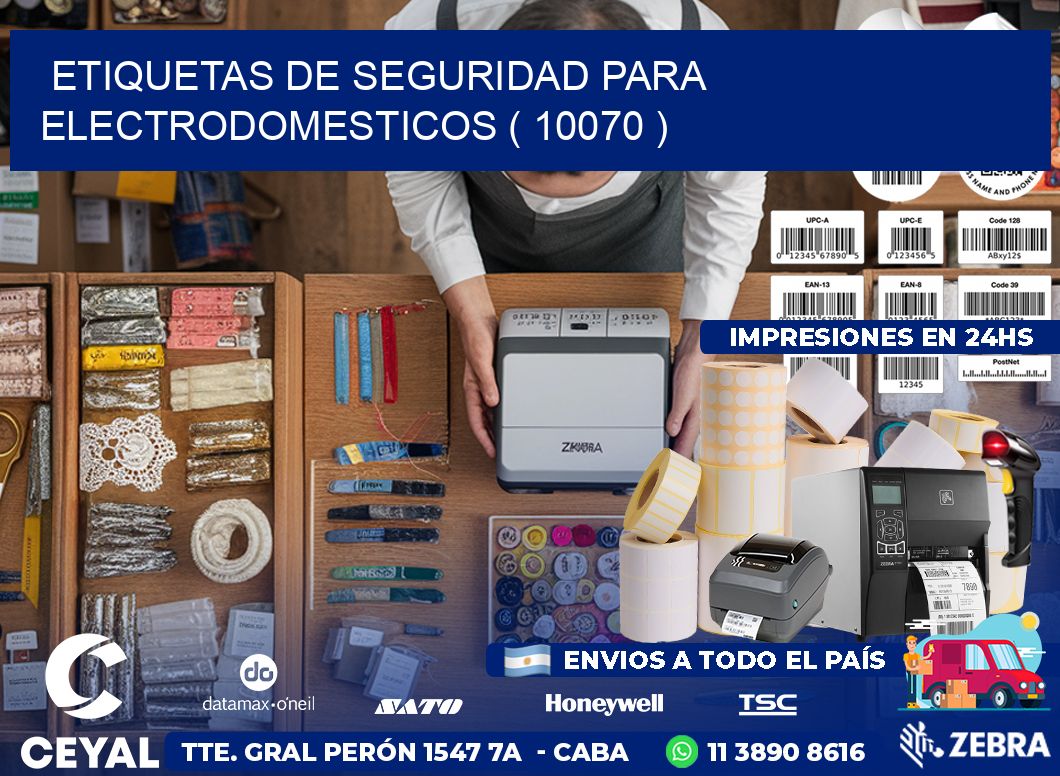 ETIQUETAS DE SEGURIDAD PARA ELECTRODOMESTICOS ( 10070 )