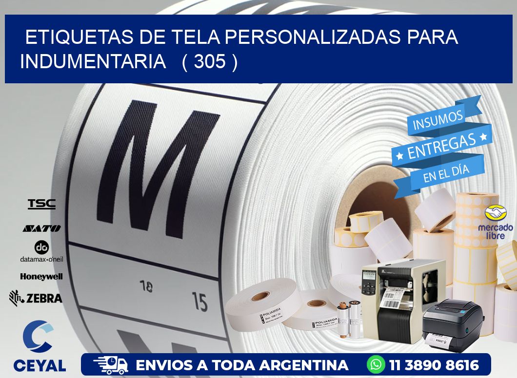 ETIQUETAS DE TELA PERSONALIZADAS PARA INDUMENTARIA   ( 305 )