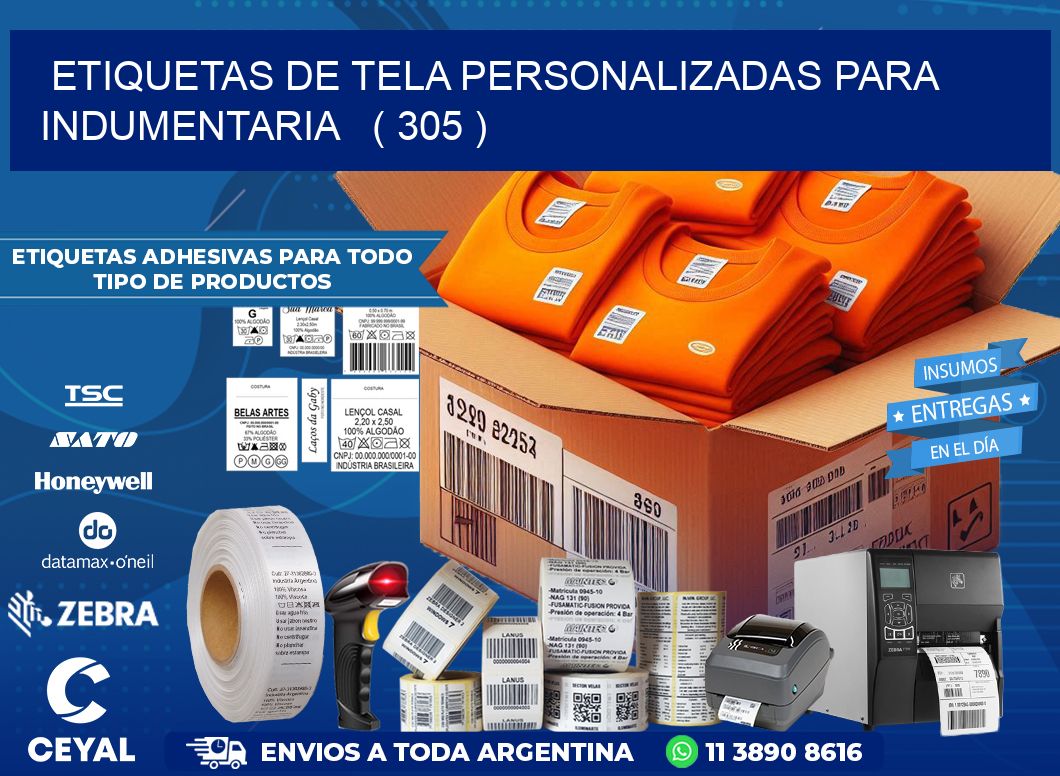 ETIQUETAS DE TELA PERSONALIZADAS PARA INDUMENTARIA   ( 305 )