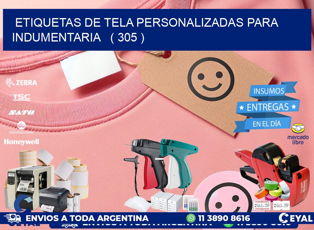 ETIQUETAS DE TELA PERSONALIZADAS PARA INDUMENTARIA   ( 305 )