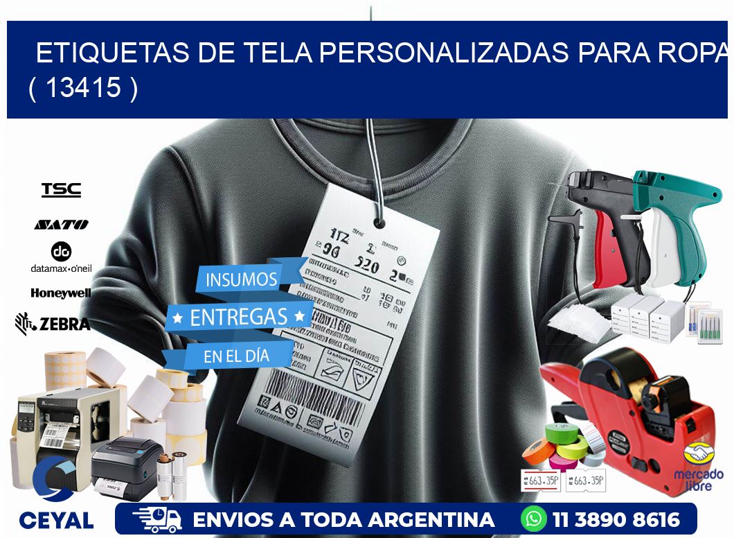 ETIQUETAS DE TELA PERSONALIZADAS PARA ROPA ( 13415 )