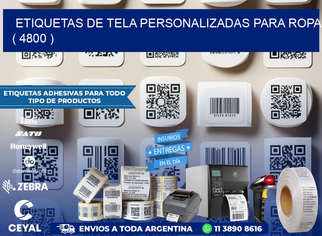 ETIQUETAS DE TELA PERSONALIZADAS PARA ROPA ( 4800 )