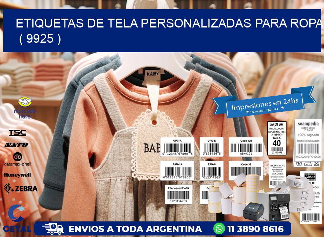 ETIQUETAS DE TELA PERSONALIZADAS PARA ROPA   ( 9925 )