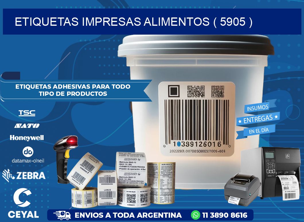 ETIQUETAS IMPRESAS ALIMENTOS ( 5905 )