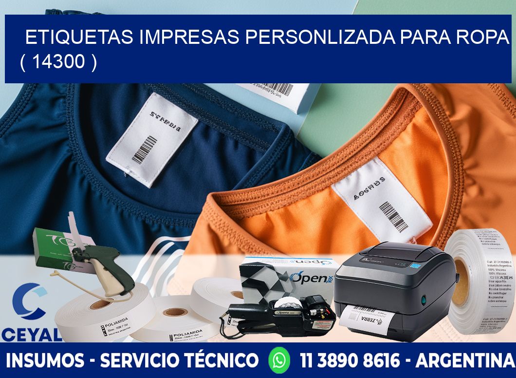 ETIQUETAS IMPRESAS PERSONLIZADA PARA ROPA ( 14300 )