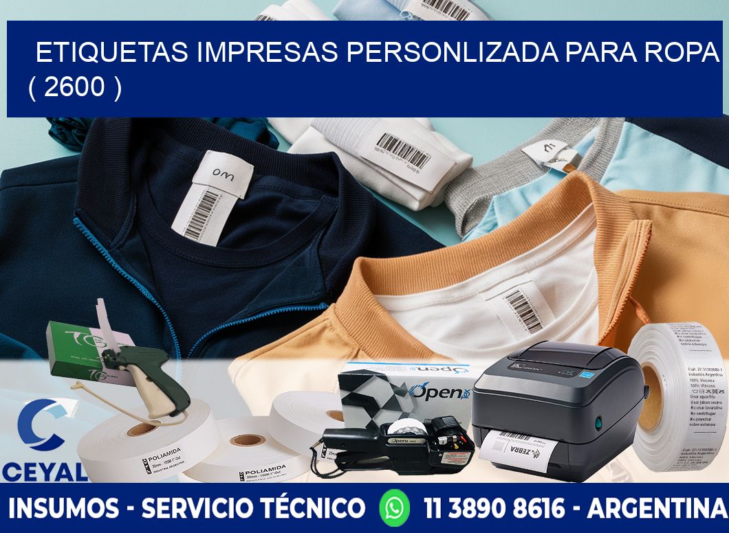 ETIQUETAS IMPRESAS PERSONLIZADA PARA ROPA ( 2600 )