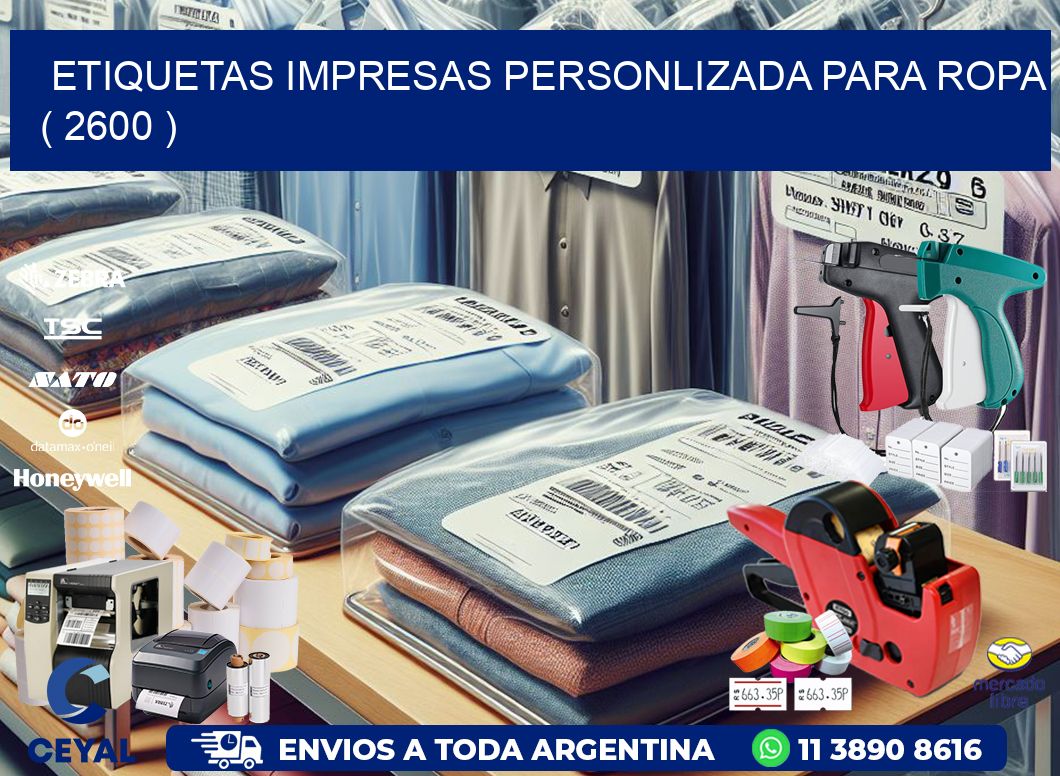 ETIQUETAS IMPRESAS PERSONLIZADA PARA ROPA ( 2600 )