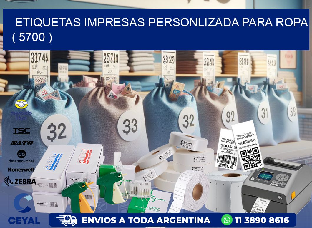 ETIQUETAS IMPRESAS PERSONLIZADA PARA ROPA ( 5700 )