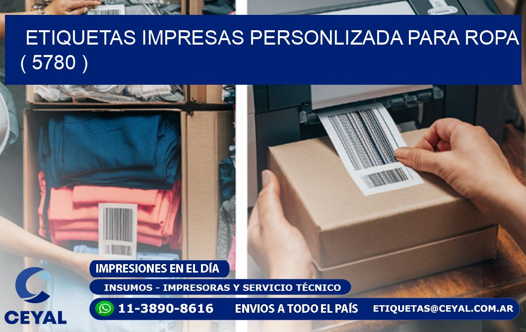 ETIQUETAS IMPRESAS PERSONLIZADA PARA ROPA ( 5780 )