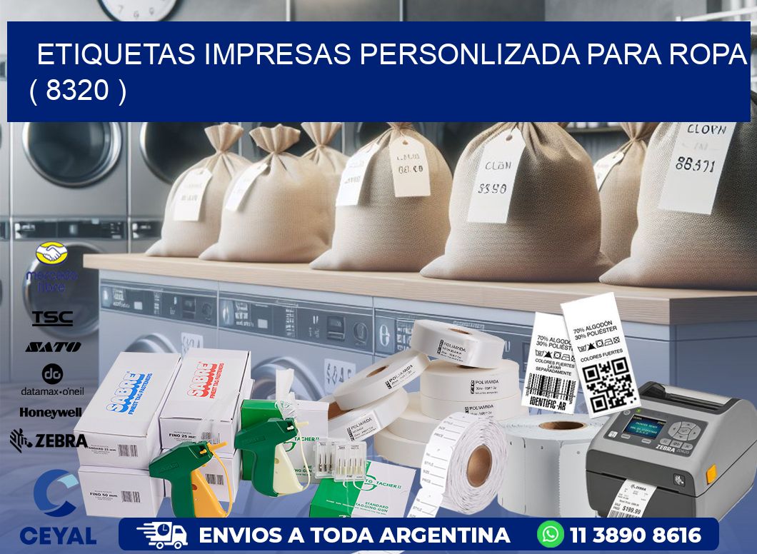 ETIQUETAS IMPRESAS PERSONLIZADA PARA ROPA ( 8320 )