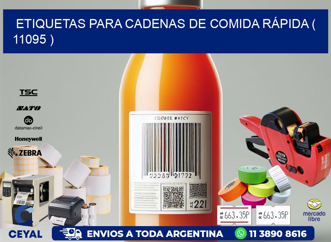 ETIQUETAS PARA CADENAS DE COMIDA RÁPIDA ( 11095 )