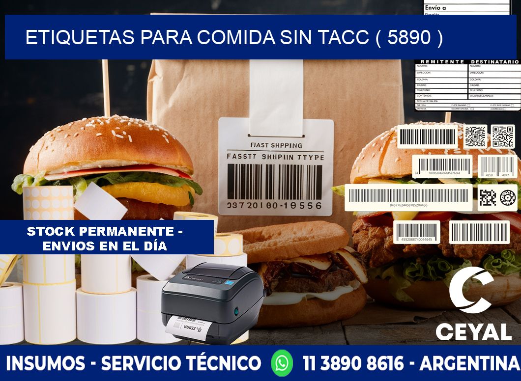 ETIQUETAS PARA COMIDA SIN TACC ( 5890 )