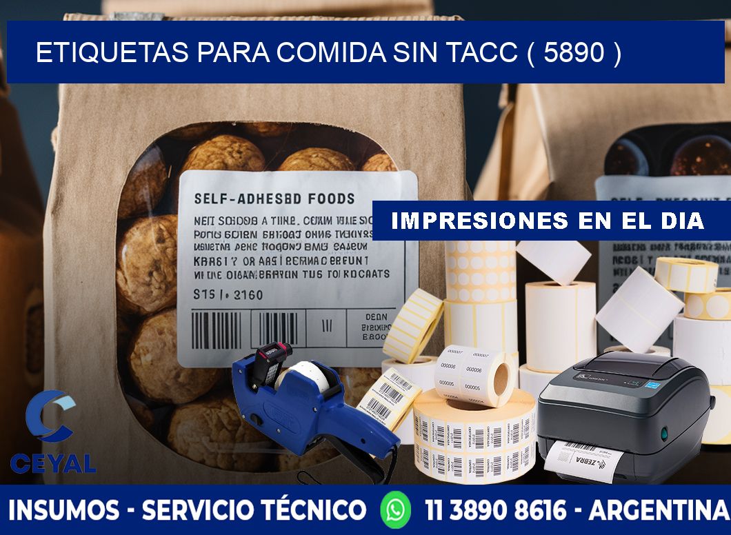 ETIQUETAS PARA COMIDA SIN TACC ( 5890 )