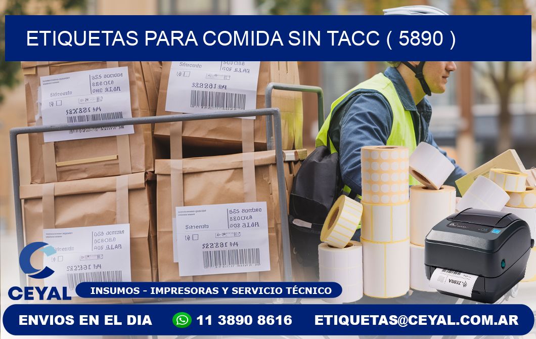 ETIQUETAS PARA COMIDA SIN TACC ( 5890 )