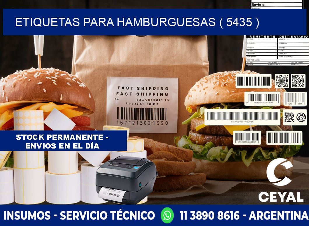 ETIQUETAS PARA HAMBURGUESAS ( 5435 )