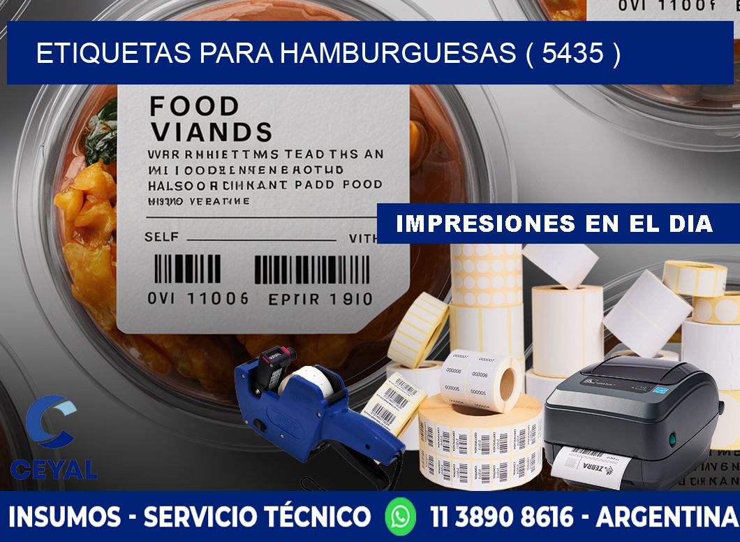 ETIQUETAS PARA HAMBURGUESAS ( 5435 )