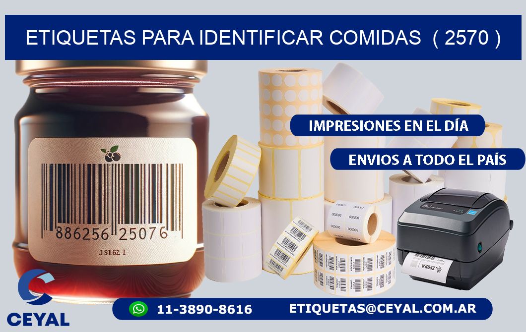 ETIQUETAS PARA IDENTIFICAR COMIDAS  ( 2570 )