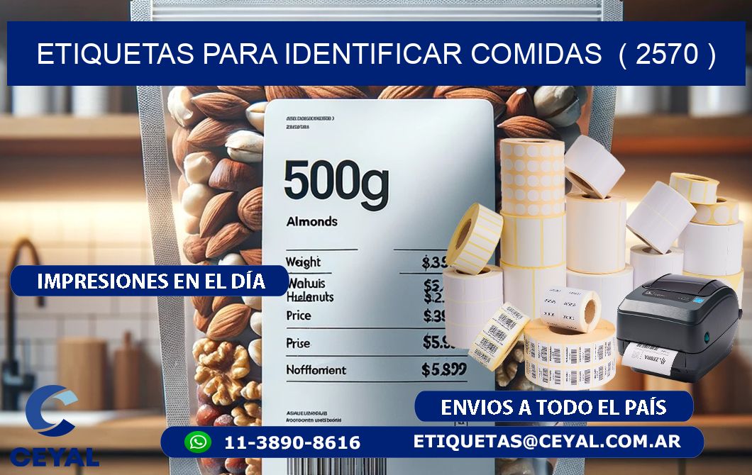 ETIQUETAS PARA IDENTIFICAR COMIDAS  ( 2570 )