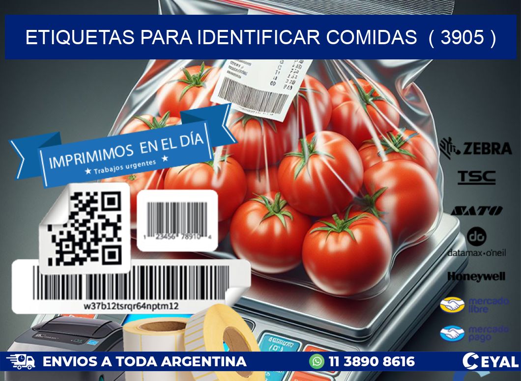 ETIQUETAS PARA IDENTIFICAR COMIDAS  ( 3905 )