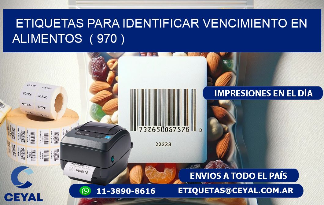 ETIQUETAS PARA IDENTIFICAR VENCIMIENTO EN ALIMENTOS  ( 970 )