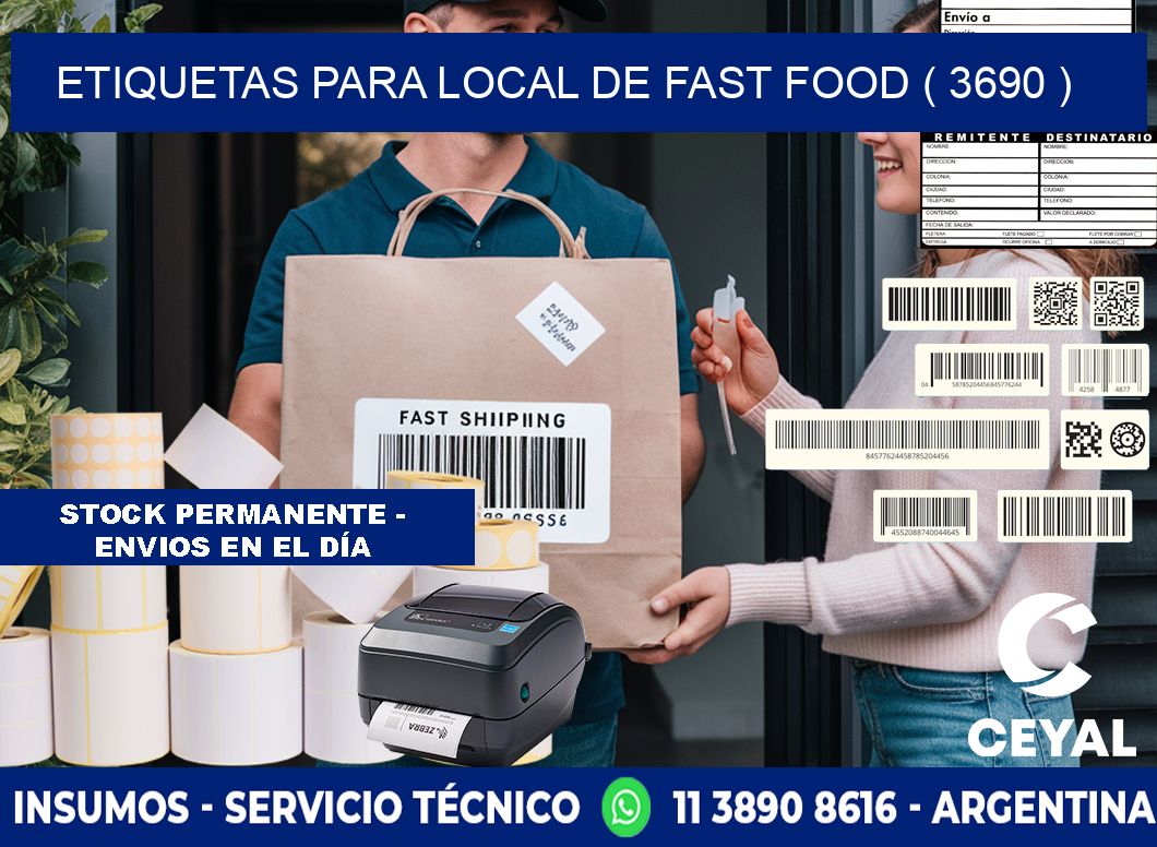 ETIQUETAS PARA LOCAL DE FAST FOOD ( 3690 )