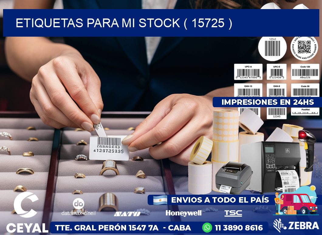 ETIQUETAS PARA MI STOCK ( 15725 )