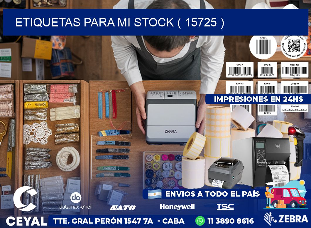 ETIQUETAS PARA MI STOCK ( 15725 )