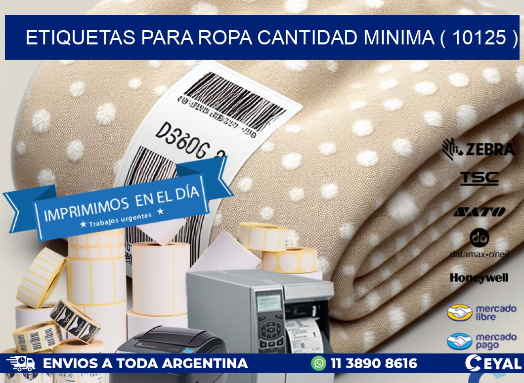 ETIQUETAS PARA ROPA CANTIDAD MINIMA ( 10125 )