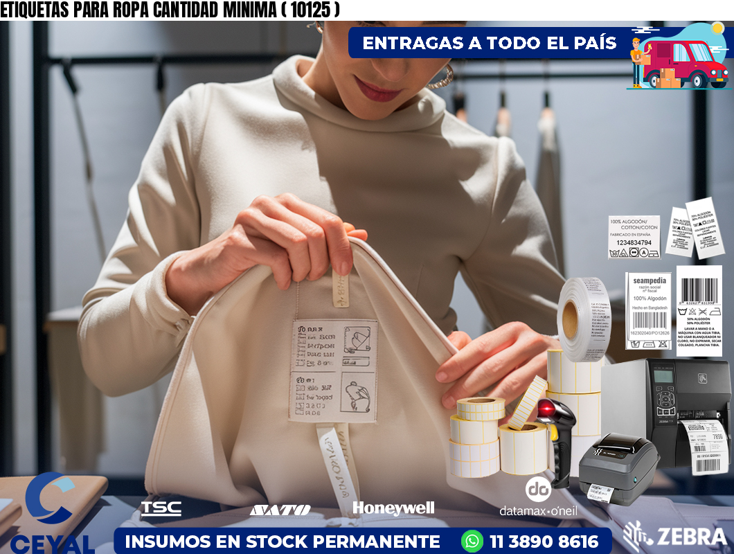 ETIQUETAS PARA ROPA CANTIDAD MINIMA ( 10125 )