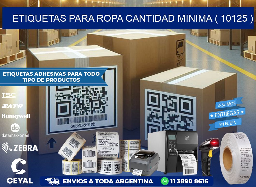 ETIQUETAS PARA ROPA CANTIDAD MINIMA ( 10125 )