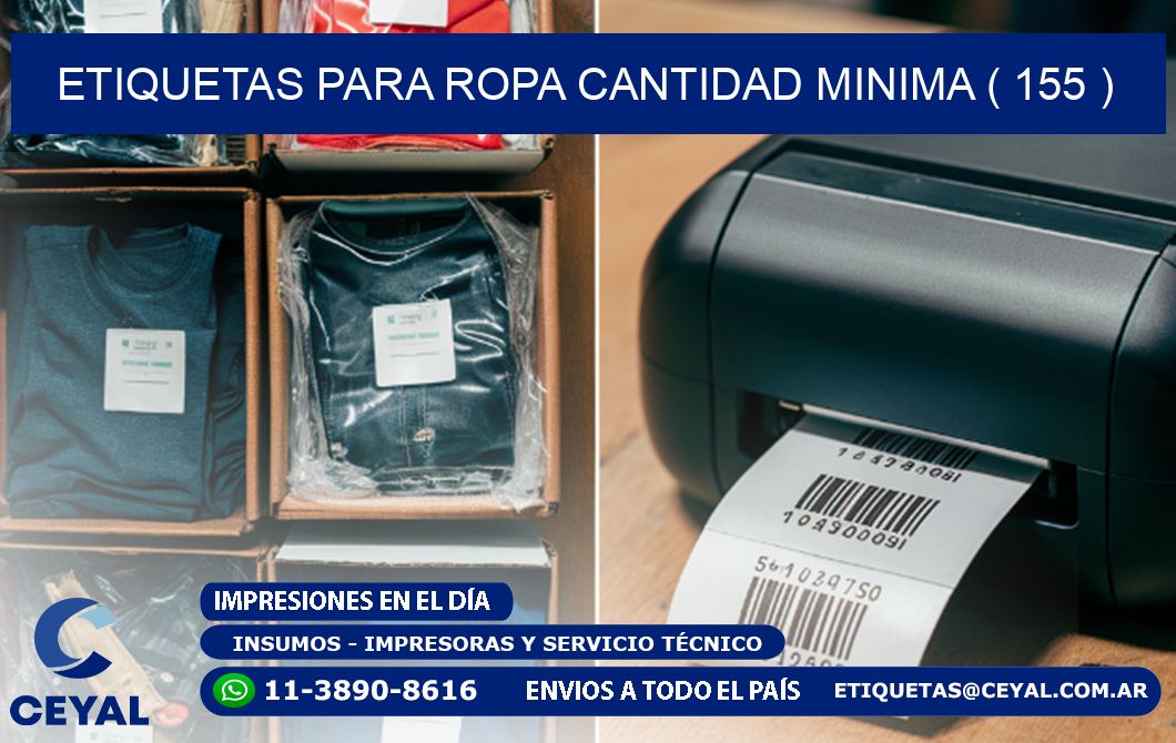 ETIQUETAS PARA ROPA CANTIDAD MINIMA ( 155 )