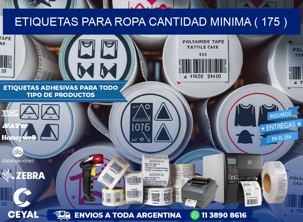 ETIQUETAS PARA ROPA CANTIDAD MINIMA ( 175 )