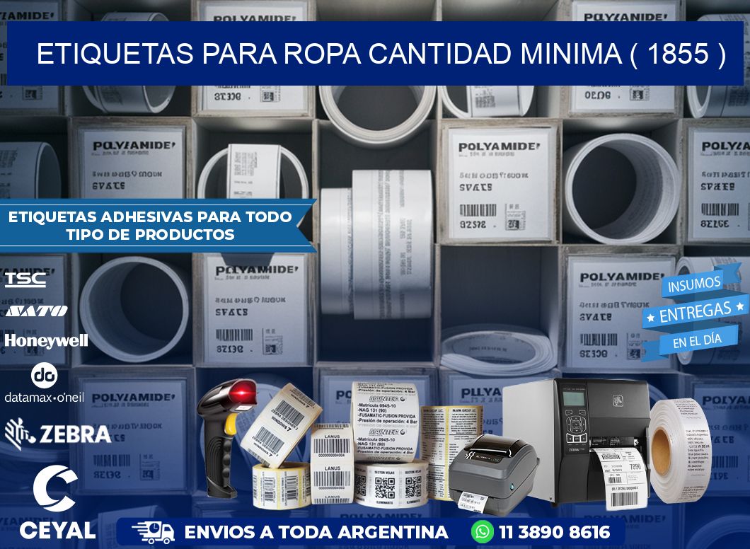 ETIQUETAS PARA ROPA CANTIDAD MINIMA ( 1855 )