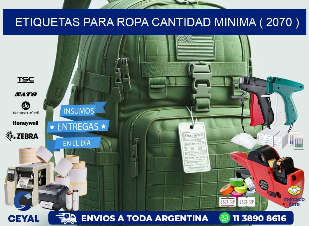 ETIQUETAS PARA ROPA CANTIDAD MINIMA ( 2070 )