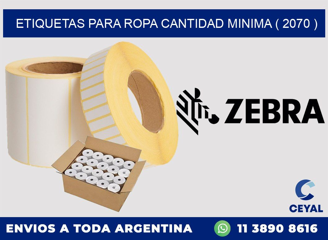 ETIQUETAS PARA ROPA CANTIDAD MINIMA ( 2070 )