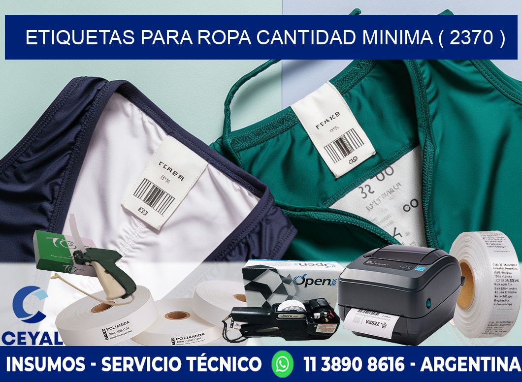 ETIQUETAS PARA ROPA CANTIDAD MINIMA ( 2370 )