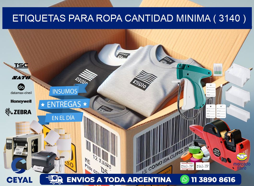 ETIQUETAS PARA ROPA CANTIDAD MINIMA ( 3140 )